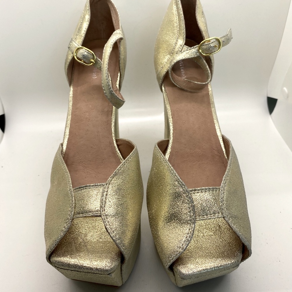 Metallic Platform Sandals
